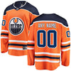 Image of Edmonton Oilers Home Breakaway Custom Jersey - Orange 2019