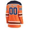 Image of Edmonton Oilers Women's Home Breakaway Custom Jersey - Orange 2019