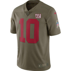 Eli Manning New York Giants Salute To Service Limited Jersey - Olive 2019