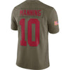 Image of Eli Manning New York Giants Salute To Service Limited Jersey - Olive 2019