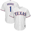 Image of Elvis Andrus Texas Rangers Majestic Cool Base Home Player Jersey - White 2019