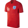 Image of England National Team Away Vapor Match Custom Jersey – Red 2019