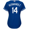Image of Enrique Hernandez Los Angeles Dodgers Majestic Women's Cool Base Player Jersey -Royal 2019