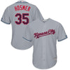 Image of Eric Hosmer Kansas City Royals Majestic Fashion Stars &amp; Stripes Cool Base Player Jersey - Gray 2019