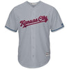 Image of Eric Hosmer Kansas City Royals Majestic Fashion Stars &amp; Stripes Cool Base Player Jersey - Gray 2019