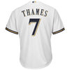 Image of Eric Thames Milwaukee Brewers Majestic Cool Base Jersey - White 2019