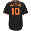 Image of Evan Longoria San Francisco Giants Majestic Alternate Cool Base Player Jersey – Black 2019