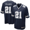 Image of Ezekiel Elliott Dallas Cowboys Game Jersey - Navy 2019