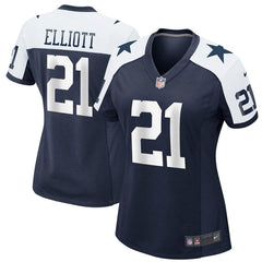 Ezekiel Elliott Dallas Cowboys Women's Alternate Game Jersey - Navy 2019