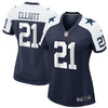 Image of Ezekiel Elliott Dallas Cowboys Women's Alternate Game Jersey - Navy 2019