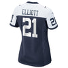 Image of Ezekiel Elliott Dallas Cowboys Women's Alternate Game Jersey - Navy 2019