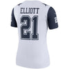 Image of Ezekiel Elliott Dallas Cowboys Women's Color Rush Legend Jersey - White 2019