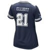 Image of Ezekiel Elliott Dallas Cowboys Women's Game Jersey - Navy 2019