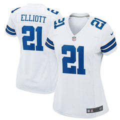 Ezekiel Elliott Dallas Cowboys Women's Game Jersey - White 2019