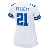 Image of Ezekiel Elliott Dallas Cowboys Women's Game Jersey - White 2019