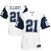 Image of Ezekiel Elliott Dallas Cowboys Youth Color Rush Game Jersey - White 2019