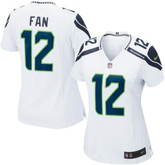 Fan 12 Seattle Seahawks Women's Game Jersey - White 2019