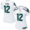 Image of Fan 12 Seattle Seahawks Women's Game Jersey - White 2019