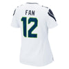 Image of Fan 12 Seattle Seahawks Women's Game Jersey - White 2019