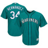 Image of Felix Hernandez Seattle Mariners Majestic Cool Base Player Jersey - Northwest Green 2019
