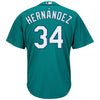 Image of Felix Hernandez Seattle Mariners Majestic Cool Base Player Jersey - Northwest Green 2019