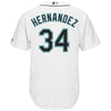 Image of Felix Hernandez Seattle Mariners Majestic Cool Base Player Jersey - White - 2019