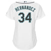 Image of Felix Hernandez Seattle Mariners Majestic Women's Cool Base Player Jersey - White 2019
