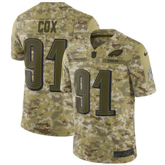 Fletcher Cox Philadelphia Eagles Salute to Service Limited Jersey – Camo 2019