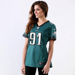 Fletcher Cox Philadelphia Eagles Women's Game Jersey - Midnight Green 2019