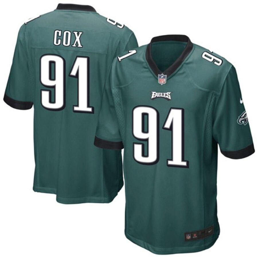 Fletcher Cox Philadelphia Eagles Youth Team Color Game Jersey - Midnight Green 2019