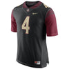 Image of Florida State Seminoles No. 4 Limited Football Jersey - Black 2019