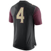 Image of Florida State Seminoles No. 4 Limited Football Jersey - Black 2019