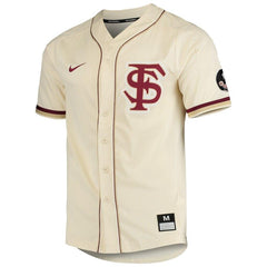 Florida State Seminoles Vapor Untouchable Elite Full-Button Replica Baseball Jersey - Tan 2019