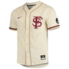 Image of Florida State Seminoles Vapor Untouchable Elite Full-Button Replica Baseball Jersey - Tan 2019