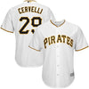 Image of Francisco Cervelli Pittsburgh Pirates Majestic Cool Base Player Jersey - White 2019