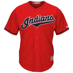 Francisco Lindor Cleveland Indians Majestic Alternate 2019 Cool Base Player Jersey – Scarlet 2019