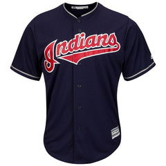 Francisco Lindor Cleveland Indians Majestic Alternate Official Cool Base Replica Player Jersey - Navy 2019