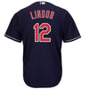 Image of Francisco Lindor Cleveland Indians Majestic Alternate Official Cool Base Replica Player Jersey - Navy 2019