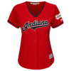 Image of Francisco Lindor Cleveland Indians Majestic Women's Alternate 2019 All-Star Game Patch Cool Base Player Jersey – Scarlet 2019