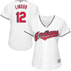 Image of Francisco Lindor Cleveland Indians Majestic Women's Cool Base Player Jersey - White 2019