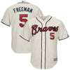 Image of Freddie Freeman Atlanta Braves Majestic Official Cool Base Player Jersey – Cream 2019