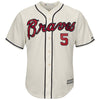 Image of Freddie Freeman Atlanta Braves Majestic Official Cool Base Player Jersey – Cream 2019