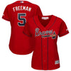 Image of Freddie Freeman Atlanta Braves Majestic Women's 2019 Alternate Cool Base Player Jersey - Scarlet 2019