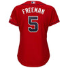 Image of Freddie Freeman Atlanta Braves Majestic Women's 2019 Alternate Cool Base Player Jersey - Scarlet 2019