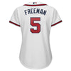 Image of Freddie Freeman Atlanta Braves Majestic Women's 2019 Home Cool Base Player Jersey - White 2019