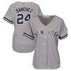 Image of Gary Sanchez New York Yankees Majestic Women's Cool Base Player Jersey - Gray 2019