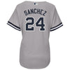 Image of Gary Sanchez New York Yankees Majestic Women's Cool Base Player Jersey - Gray 2019