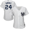 Image of Gary Sanchez New York Yankees Majestic Women's Home Cool Base Player Jersey - White 2019