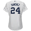 Image of Gary Sanchez New York Yankees Majestic Women's Home Cool Base Player Jersey - White 2019