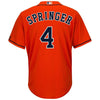 Image of George Springer Houston Astros Majestic Cool Base Player Jersey - Orange 2019